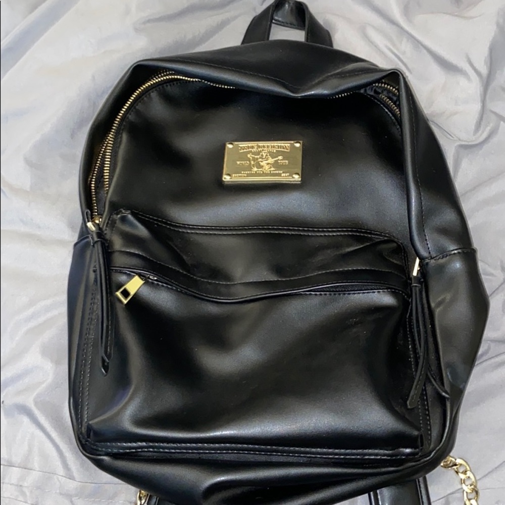 True Religion leather backpack